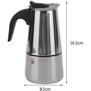 Draagbare Mokka Koffiezetapparaat Rvs Koffie Percolator Home Office Mokka Pot Duurzaam Express Espresso Maker