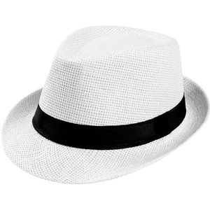 Unisex Trilby Gangster Cap Strand Zon Strooien Hoed Band Zonnehoed 10.16