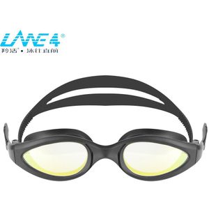 LANE4 Zwembril Mirrored Anti-Fog Coating Gebogen Lenzen Met Uv Bescherming Voor Volwassenen #943 Eyewear