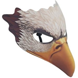 Masker Cosplay Eagle Masker Half Gezicht Bird Animal White Eagle Masker Voor Tieners Leather Halloween Kostuum Party Decoraties