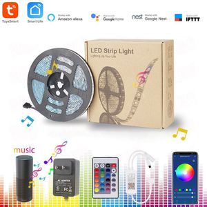 Tuya Smart Domotica Smart Home Led Light Strip Dimbare Waterdichte Flexibele Rgb Strip Verlichting Werkt Met Alexa Google Thuis