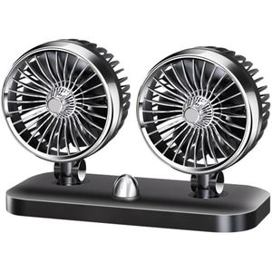 Auto Mini Ventilator Dubbele Hoofd 180 Graden Roterende Verstelbare Draagbare Cooling Cooler Und