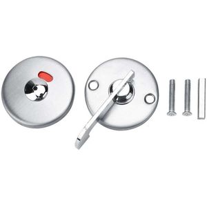 1 Set Rvs Thumb Turn Knop Privacy Dode Bolt Klink Aangeeft Deurslot Voor Badkamer Wc Openbare Toilet Toilet