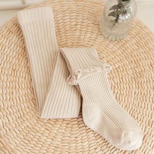 Menoea 8 Kleur Baby Meisjes Effen Kleur Legging Kinderen Lente Herfst Kant Lange Panty Gebreide Sokken Kinderen Strakke Katoenen Broek