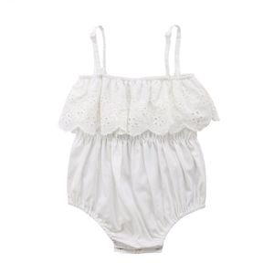 Brand Baby Peuter Pasgeboren Baby Meisje Badpak Kant Sunsuit Outfit Straped Ruffed Crop Effen Kleding