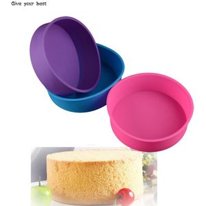 Siliconen Ronde Circulaire Vorm Cakevorm Bakvormen Bakken Tool Voor Brownie Chiffon Spons Taarten Bakken Pan Assadeira