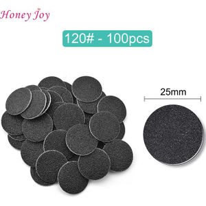 100Pcs Vervanging Schuurpapier Schijven 80 #120 #180 # Voor Elektrische Voet File Hard Skin Eelt Remover Pedicure gereedschap