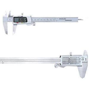 Digitale Schuifmaat Roestvrij Staal Elektronische Digitale Schuifmaat 6Inch 0-150Mm Metalen Micrometer Meten Remklauw Meters