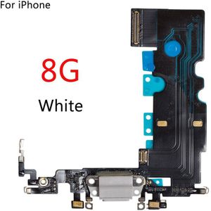 1pcs Poort Opladen Flex Kabel voor iPhone 8G 4.7 ""8 Plus 5.5"" zwart wit goud USB dock Connector Charger Microfoon Reparatie onderdelen