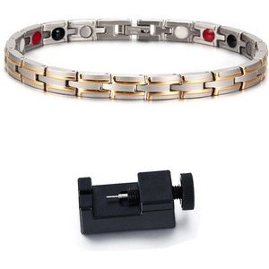 Vinterly Energie Magnetische Armbanden Voor Vrouwen Chain Link Gezondheid Germanium Roestvrij Stalen Armband Vrouwen Charm Armbanden Bangles