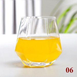 2 Stks/partij 310Ml Zeshoekige Vorm Home Water Glas Transparant Whiskey Shot Glas Wijn Cups GLA-97