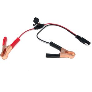 Sae Naar Krokodil Clip Quick Connect Harnas 7.5A Zekering Sae Verlengsnoer Voor Battery Charger/Beheerder Voor Motorfiets 30 cm