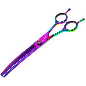 7 Inch Professionele Kappers Hair Schaar Gebogen Neerwaartse Dunner Schaar Salon Kapper Schaar 40 Tanden