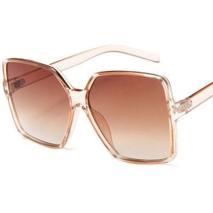 ZXRCYYL zwart oversized zonnebril dames mannen retro generous zonnebril retro Gafas De Sol Mujer UV400