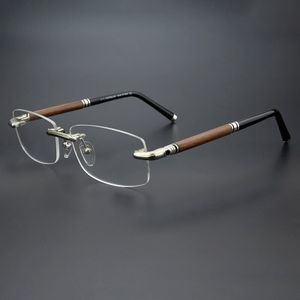 Randloze Optische Glazen Frame Mannen Titanium Retro Brillen Bijziendheid Bril Frames Voor Mannen Spektakel MB491