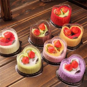 10sets Cake vorm verpakking Gezicht Handdoek Microfiber stof Gaas Pasgeboren Handdoek Jongen Meisje Slabbetjes Zakdoek hartvormige