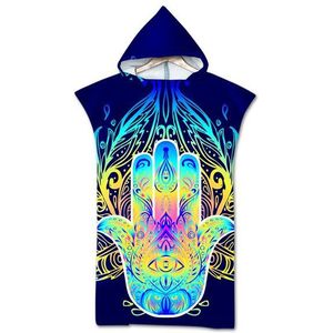 Bad Strand Handdoek Met Kap Microfiber Hooded Gewaad Handdoek Poncho Zwemmen Strand Surfen Vrouw Badjas Beachwear