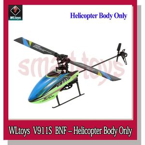 Wltoys V911S Bnf 2.4G 4CH 6-Aixs Gyro Flybarless Rc Helicopter Alleen Zonder Afstandsbediening