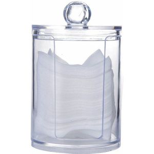 Cosmetische Make-Up Wattenstaafjes Transparante Container Acryl Multifunctionele Ronde Ontvangen Doos Sieraden Vrouwen Meisje Dame Dagelijks Gebruik