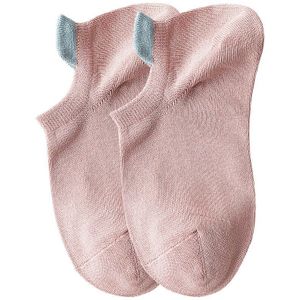 10 Pairs Voor Lente Zomer Vrouwen Roze Sokken Slippers Met Hak Oor Kawaii Woamn Sokken Katoen Schattige en Grappige 42701