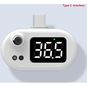 K1 Non-contact Infrarood Thermometer Mini Draagbare Usb Smart Android Type-C Verlichting Interface Voor Iphone Mobiel Thermometers