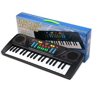 Kinderen Educatief Muziekinstrument Speelgoed Mini 37 Toetsen Elektronische Toetsenbord Met Microfoon Kinderen Beginner