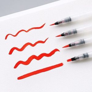 4 Pennen/Set Water Borstel Pen Set Nylon Aquarel Borstels Chinese Kalligrafie Schilderen/Schrijven Borstel Pennen