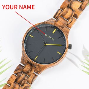 Cuatomize Naam BOBO VOGEL Hout Horloge Mannen Top Luxe Horloges Mannelijke Klok in Houten geschenkdoos huwelijk