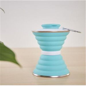 Wit Grijs Roze Blauw 500Ml Inklapbare Koffie Cup Opvouwbaar Herbruikbare Siliconen Mok Voor Reizen Camping