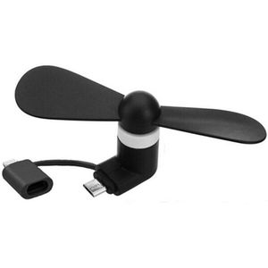 2 In 1 Mini Zachte Telefoon Ventilator, geschikt Voor Xiaomi Mobiele Telefoon En Apple Android Mini Handheld Cooling Mobiele Telefoon Ventilator