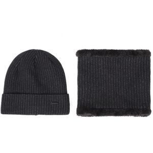 Warm Pak Muts Sjaal 2 Stuk Mannen Beani Fluwelen Verdikte Katoenen Ring Bib Mannen/Vrouwen outdoor Ski Kappen Skullcap Katoen Brief