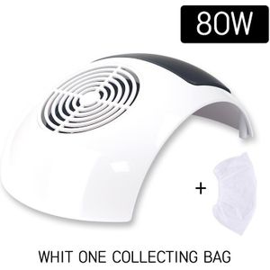 80W Krachtige Nail Stofafzuiging Collector Stofzuiger Professionele Manicure Machine Met 2 Stofzak Nail Stofzuiger