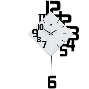Klok Digitale Klok Mode Woonkamer Wandklok Houten Creatieve Decoratie Muur Horloge Quartz