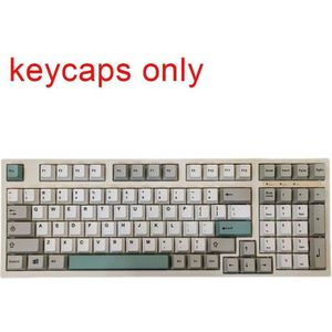 126/134 Toetsen/Set 9009 Retro Grijs Wit Keycaps Pbt Dye Sublimatie Key Caps Voor Mx Schakelaar Mechanische Toetsenbord Qx xda Profiel Iso