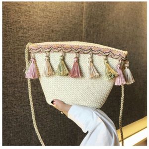 Tassen Voor Vrouwen Stijl Strozak Zomer Strand Rotan Schoudertassen Rieten Weave Handtas Crossbody