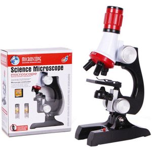 Biologische Microscoop Kit Science Speelgoed Led School Student Thuis Microscoop Verstelbare 1200X Zoom Voor Kids Kinderen