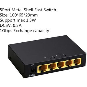 Mini 8 Poort Netwerk Switch Desktop Gigabit Snelle RJ45 Ethernet Switcher Lan Switching Hub Shunt Adapter 10/100Mbps