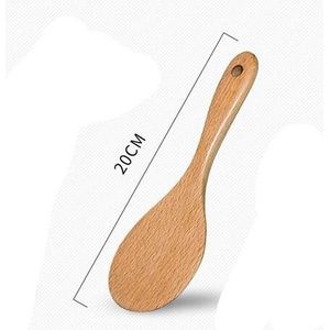Eenvoudige Beuken Houten Eetlepel Hout Rijst Lepel Kleine Houten Spatel Home Hotel Lepel