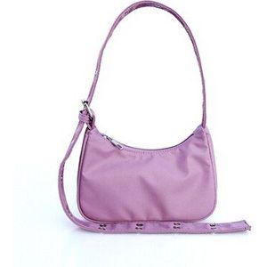 Mode Brede Band Tassen Voor Vrouwen Schoudertas Effen Kleur Nylon Crossbody Messenger Bag Lady Eenvoudige Handtas