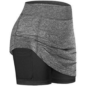 Vrouwen Tennis Rokken Inner Shorts Elastische Yoga Innerlijke Shorts Elastische Sport Golf Pockets Rokken