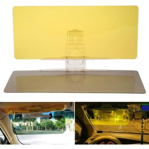 2 in 1 Auto Zonneklep Dag Nacht HD Anti Glare Dazzling Goggle Zonnescherm Spiegel Vision Rijden UV Fold Flip down Clear View Toegang