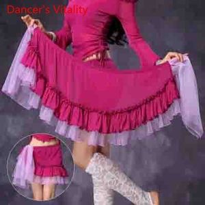 Dancing Kleding Meisjes Zilveren Mesh Hippe Sjaal Vrouwen Dans Rok