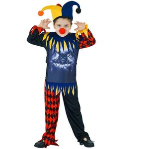De Demon Jester Shaco Kids Kostuum Fancy Dress Evil Clown Halloween Jongens