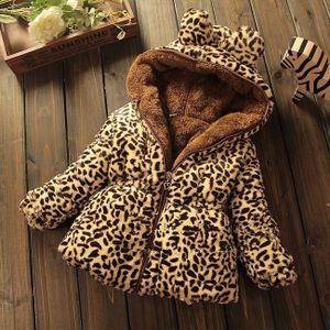 Meisjes Jassen Winter Warme Jas Baby Meisjes Luipaard Print Bovenkleding Pasgeboren Casual Tops Baby Meisjes Parka