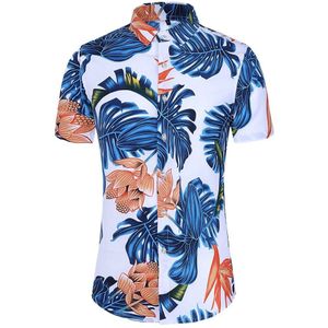 Mannen Hawaiian Shirt Mannelijke Zomer Casual Gedrukt Beach Shirts Korte Mouw Kleding Mannen Losse Hawaii Overhemd Tops 22g3