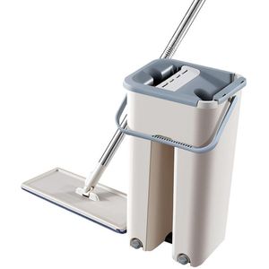 Woonaccessoires Dubbelzijdig Non Hand Wassen Vlakmops Houten Vloer Mop Stof Push Mop Thuis Cleaning Tools Stof Push #40