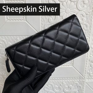 Luxe Aaa Leer Vrouwen Lange Portemonnee Caviar Clutch Bag Koeienhuid Rits Portemonnee Mannelijke Mobiele Telefoon Zak Kaart case