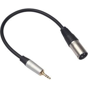0.3 M Xlr 3-Pin Male Naar 3.5Mm Stereo Plug Afgeschermde Microfoon Mic Kabel Trs Kabel Jack 3.5 man-vrouw 52923A