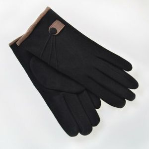 Mode Vrouwen Outdoor Sport Touchscreen Handschoenen Winter Warm Casual Fleece Gevoerde Kintting Smartphone Handschoenen Zwart Grijs Roze