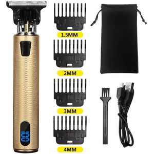 2021NEW Elektrische Lcd Tondeuse Trimmer Voor Mannen Oplaadbare Scheerapparaat Baard Kapper Haar Snijmachine Vier-Kleur